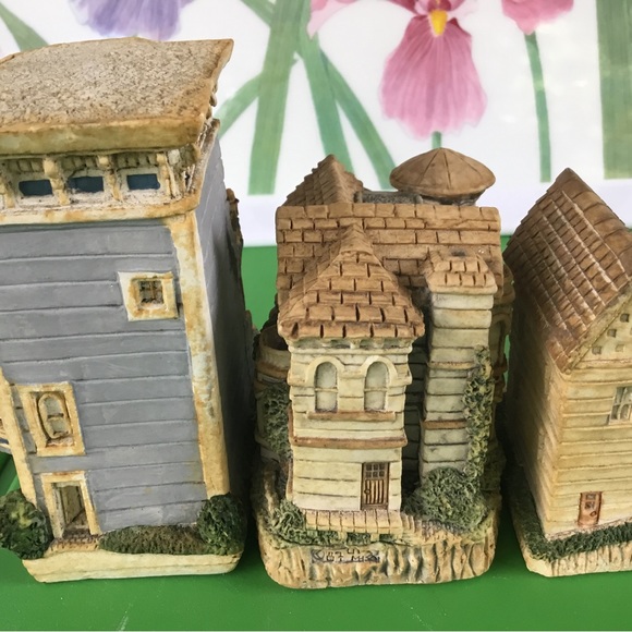 3 MAIN STREET HOMES by Mel Hall vintage ceramic “San Francisco Row Houses” all 3 - Picture 7 of 7